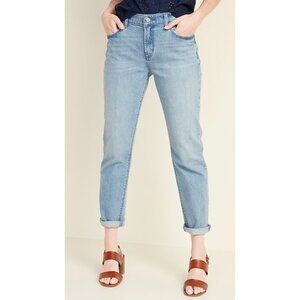 OLD NAVY Women's Clean Garcia Boyfriend Mid-Rise Straight Ankle Jeans Sz 14